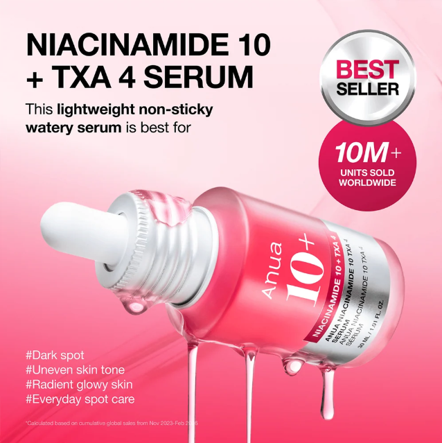 Anua · El Serum Coreano Antimanchas | Niacinamida 10% + TXA 4% 30 ml